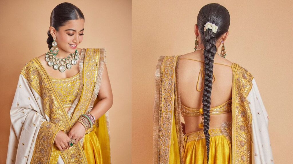 Rashmika wore an expensive lehenga in Ambani's wedding