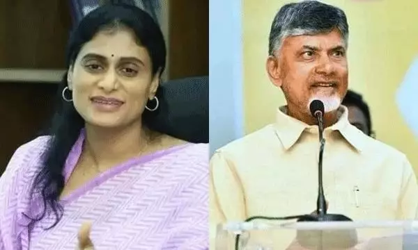 YS Sharmila Accused of Secret Phone Calls with Chandrababu