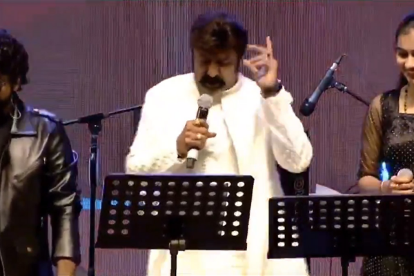 Balakrishna sang a song in daaku maharaj celebrations