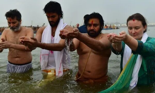 Deputy CM Pawan Kalyan Sacred Bath