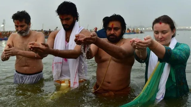 Deputy CM Pawan Kalyan Sacred Bath