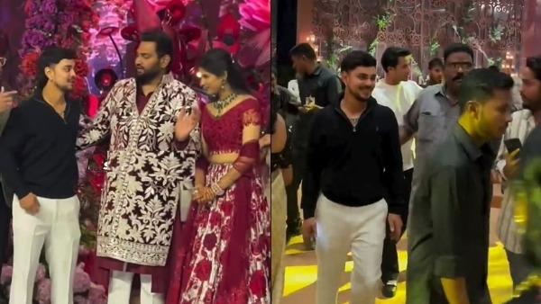 SRH players attend Hyderabad wedding reception