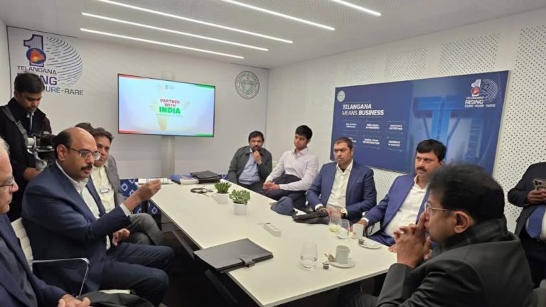 Telangana CM Ramesh, GreenCo in Davos