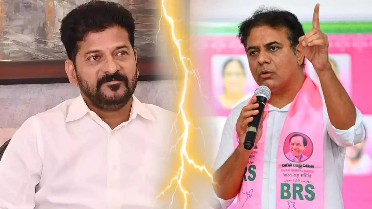 KTR slams cm revanth reddy over kcr