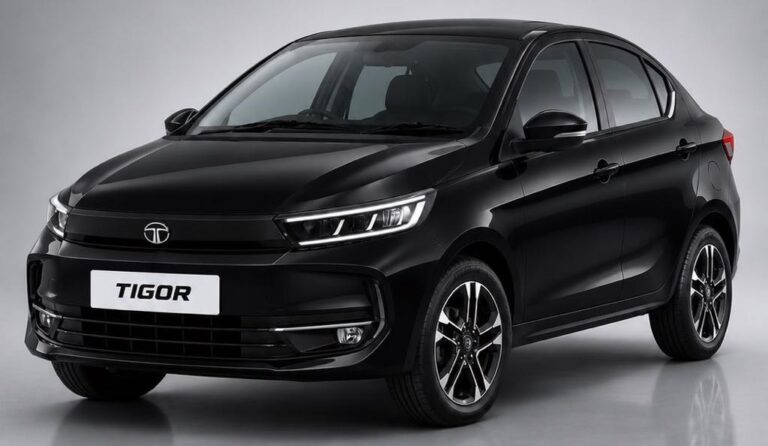 2026 Tata Tigor Facelift Rendering Black