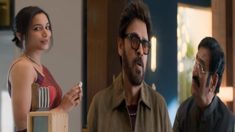 Venkatesh playing Chittibabu in Aadarsha Kutumbam AK47