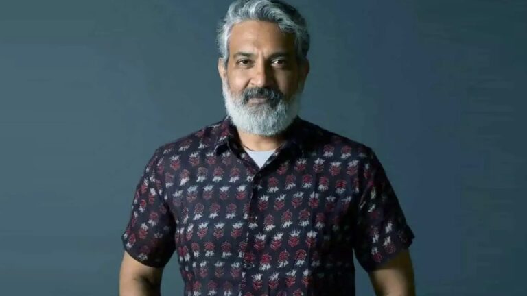 Filmmaker Rajamouli on set