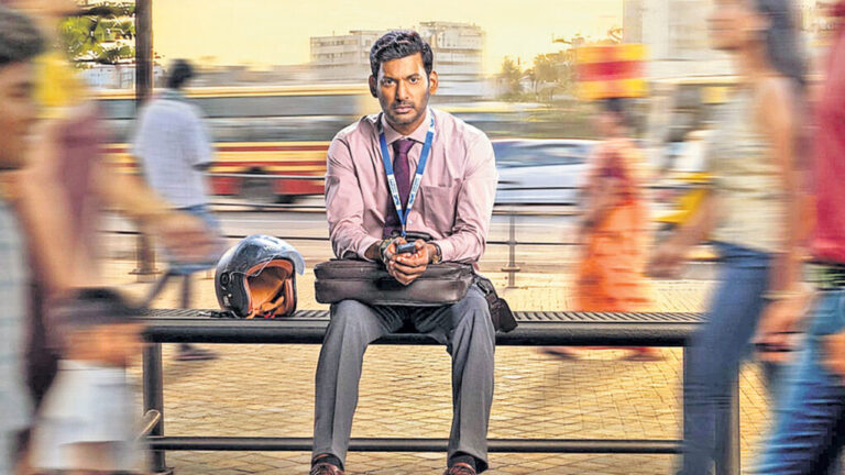 Vishal performing triple role action scene