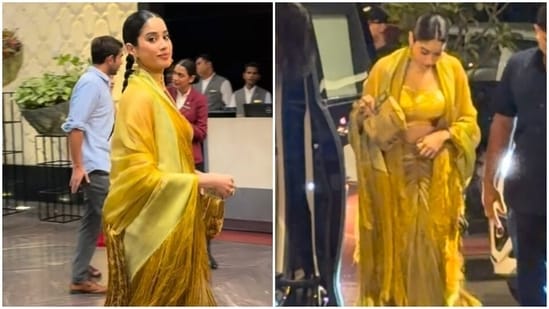 జాన్వీ కపూర్: వివాహ వేడుకల కోసం పునర్నిర్మించిన చీర