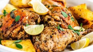బేక్డ్ చికెన్ BBQ రెసిపీ: 36గ్రా ప్రోటీన్ హెల్తీ డిన్నర్