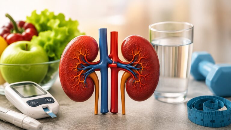Blood sugar above 180 mg/dL affects kidneys