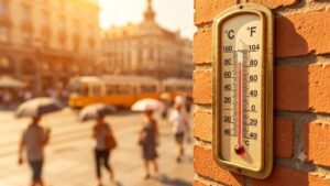 People coping with extreme heat during Europe's heatwave
